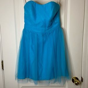 David Bridals strapless tulle dress